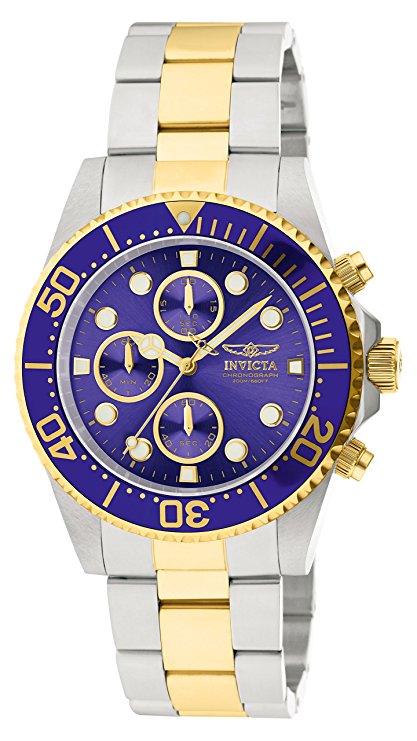Men's Invicta Pro Diver 18k Gold Ion-Plating and Stainless Steel Two Tone Watch