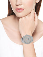 Ladies Nine West Gray Textured Bracelet Watch