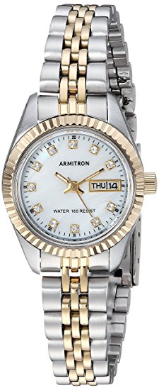 Ladies Armitron Swarovski Crystal Accented Two-Tone Bracelet Watch