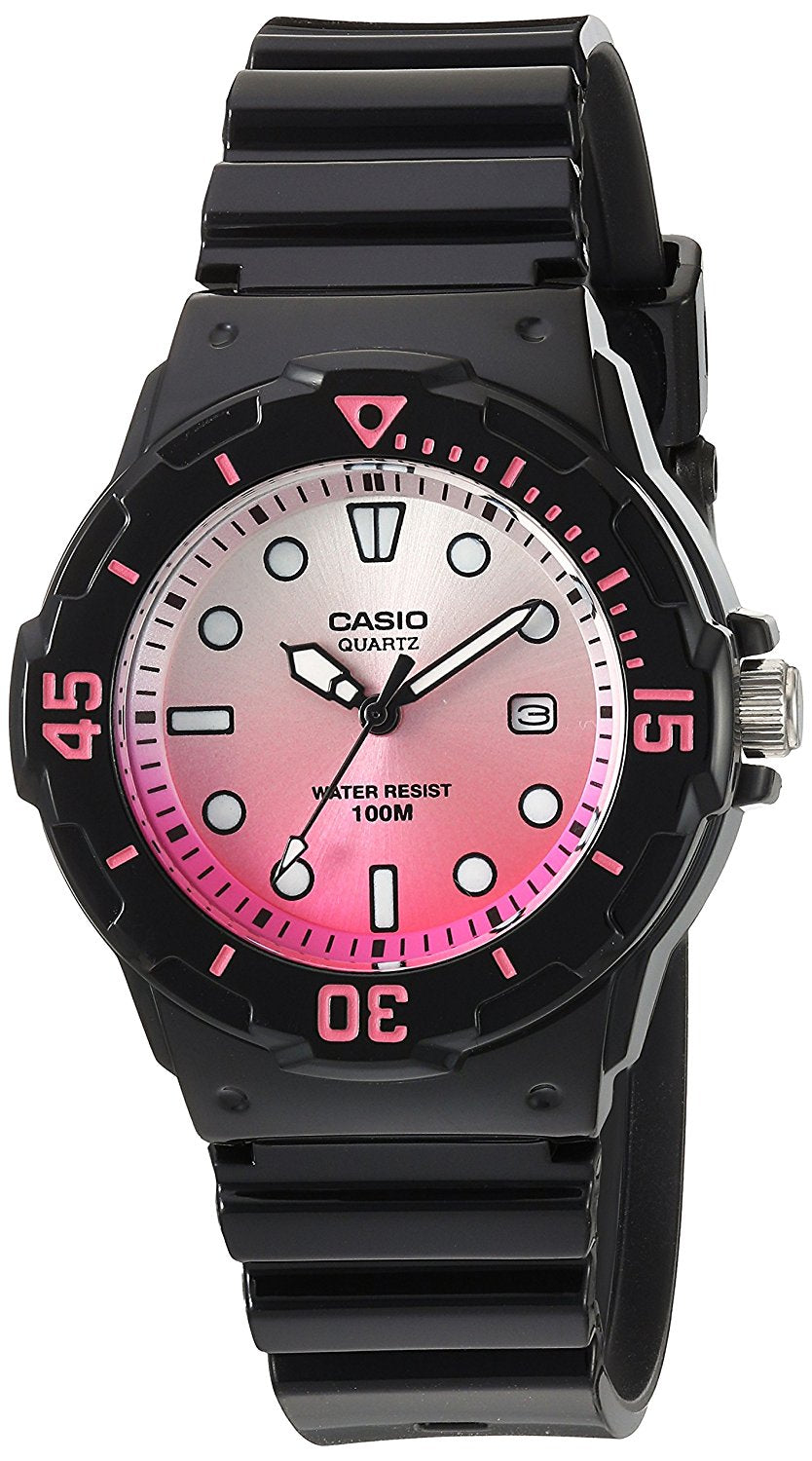 Ladies Casio 'Dive Series' Quartz Resin Casual Watch - Black/Pink