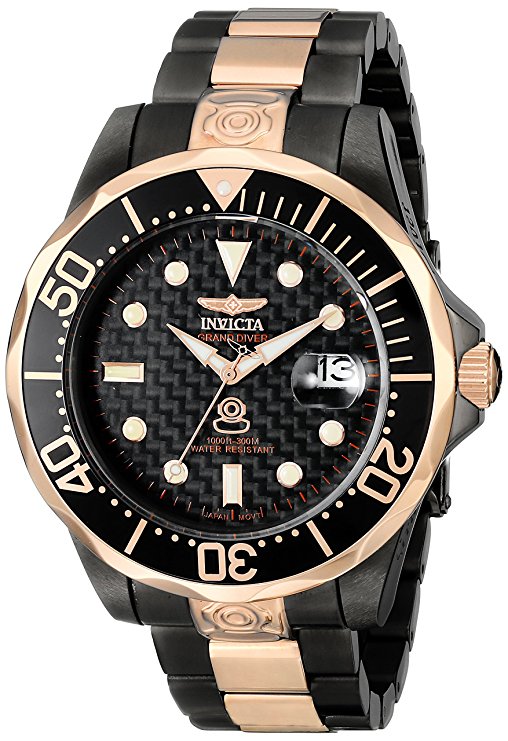 Men's Invicta Pro Diver Automatic Black Carbon Fiber Dial – The & Watch Company