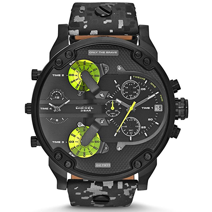 Men's Diesel Mr. Daddy 2.0 Black Camo Watch