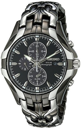 udmelding Fancy Swipe Men's Seiko Excelsior Black Ion Finish Solar Chronograph Watch – The Bezel  & Crown Watch Company