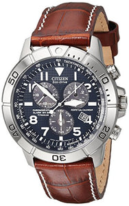 Men's Citizen Titanium Eco-Drive Watch with Leather Band