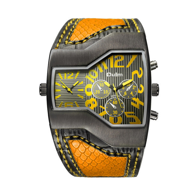 Men's OULM Quartz Double Time Watch