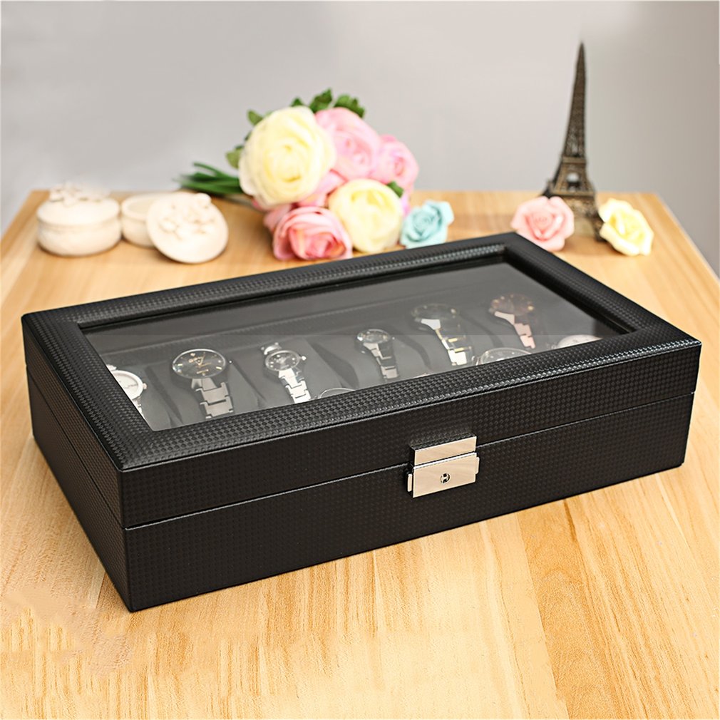 Luxury 12 Slot Carbon Fiber Display Box