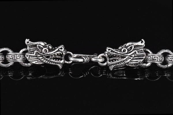 Coin Dragon Pendants, Antique Silver Ton Dragon Charms, Thai