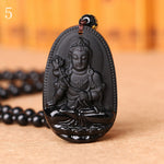 Men's Natural Stone Buddha Guardian Bead Chain