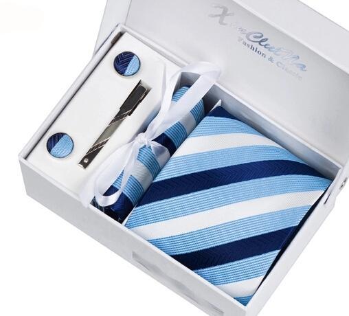 Men's Wide Necktie, Hanky, Cufflink Set